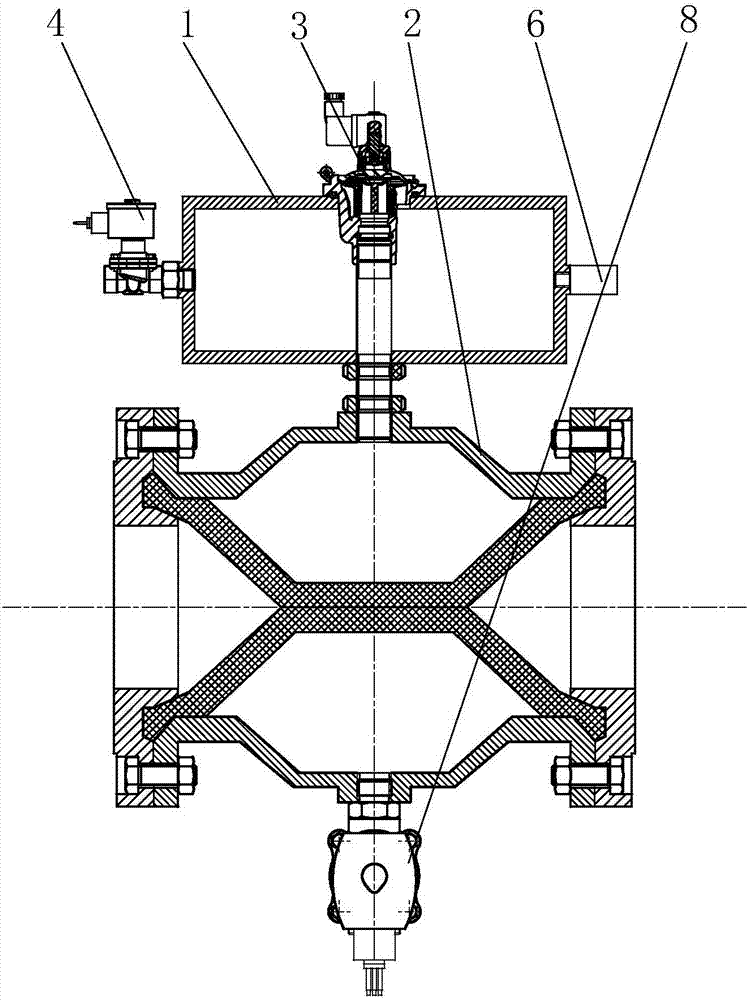 Pipe pressure type explosion suppression valve