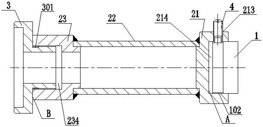 A pressing and hammering assembly tooling