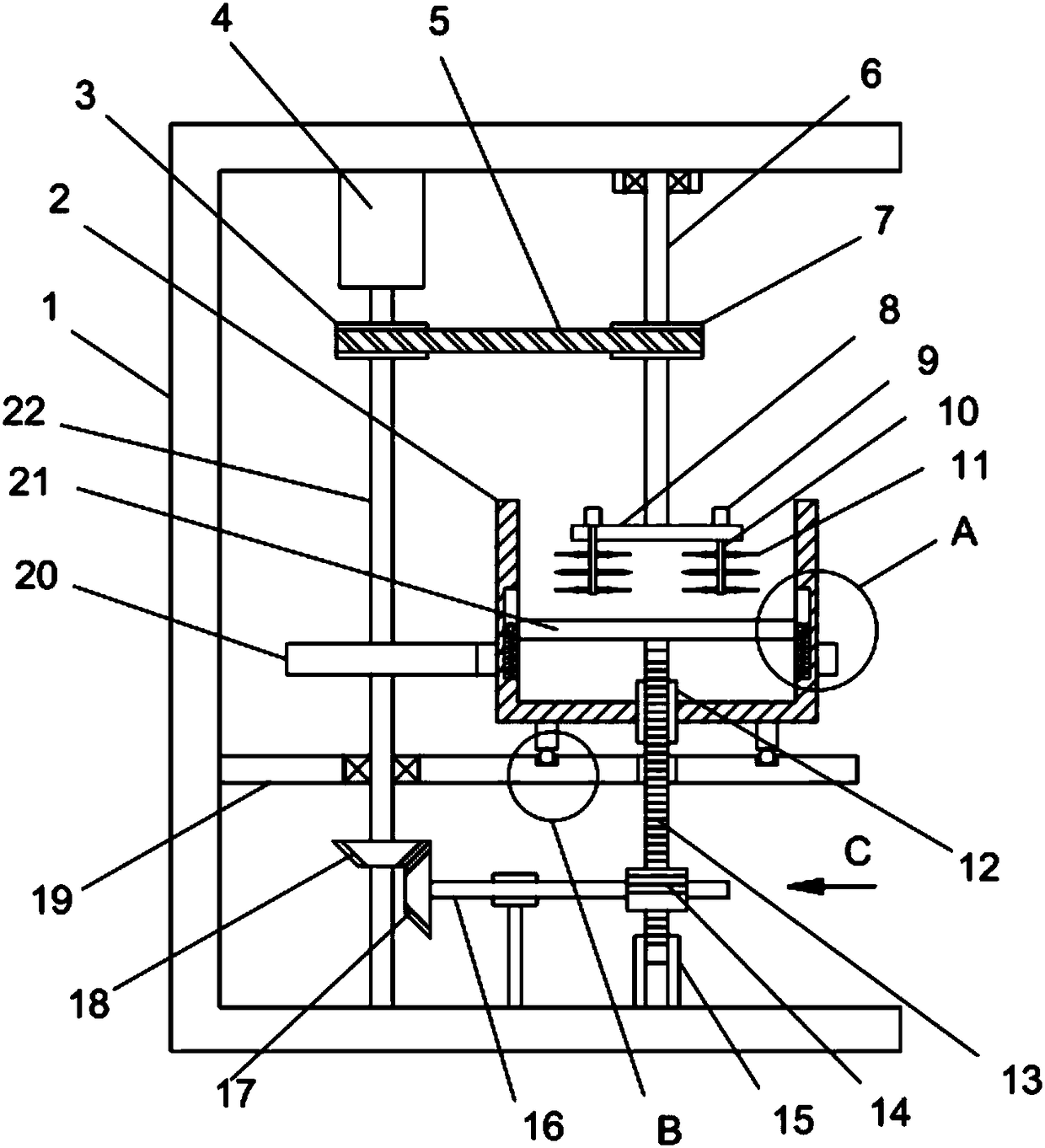 Livestock forage cutting device for livestock breeding