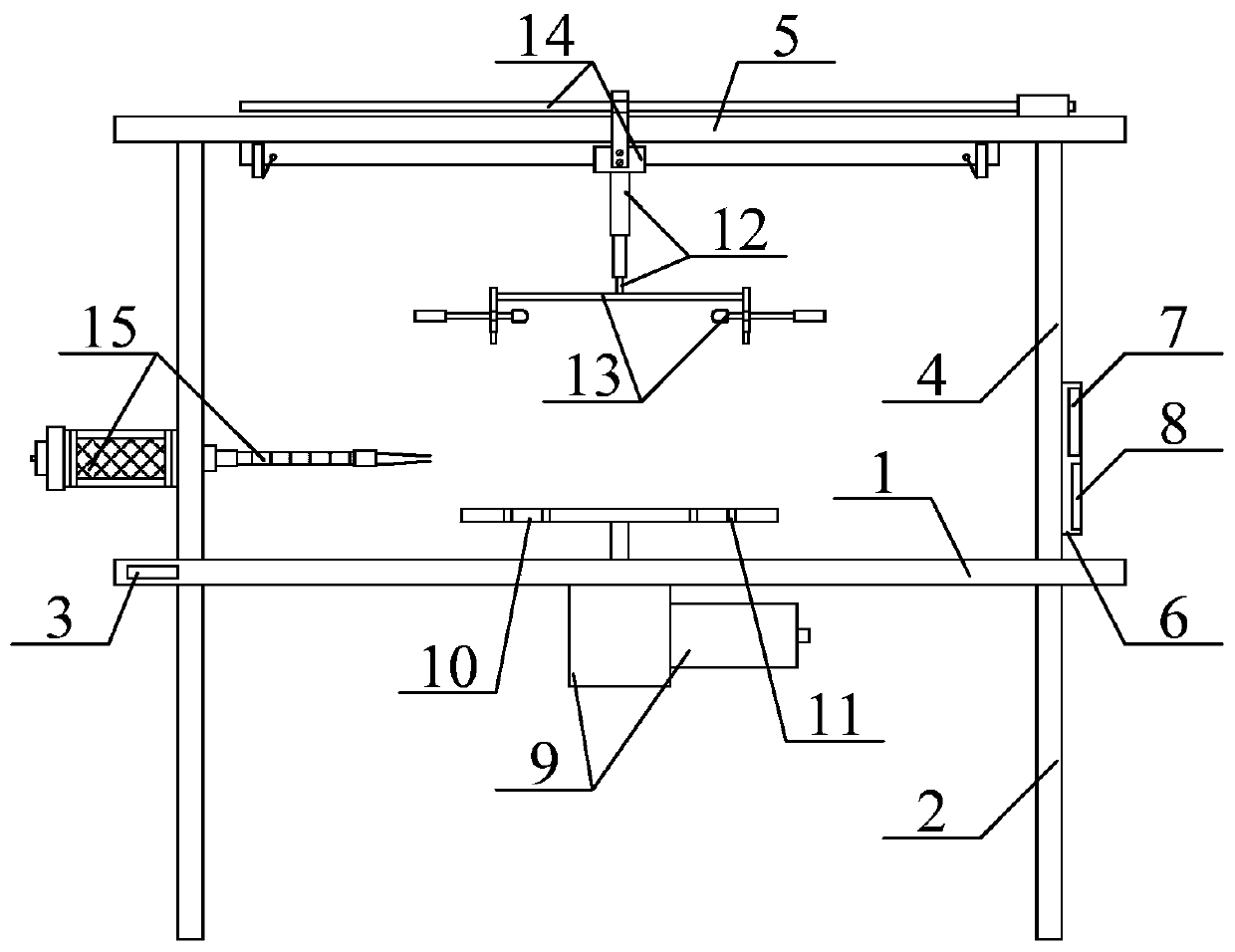 Novel holder assembly machine of automobile sliding rail semi-automatic assembly line