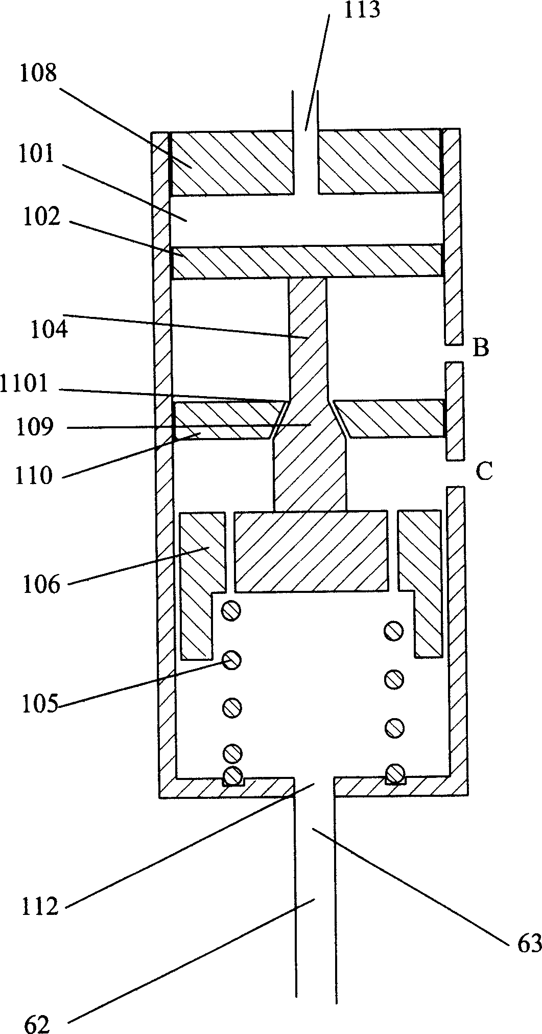 Valve of underground well for controlling gas