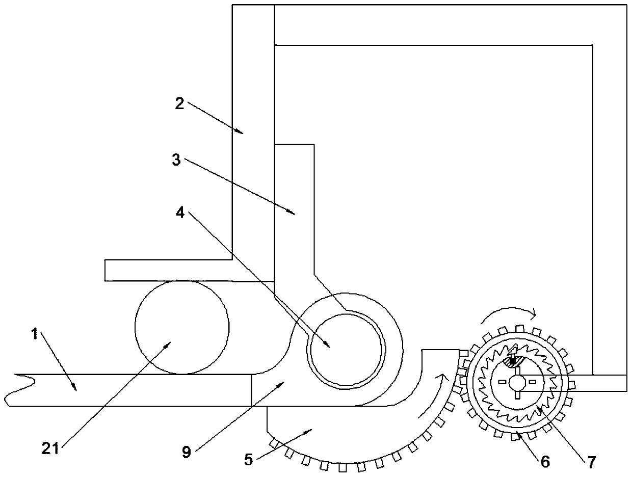 Cabin door structure of front overhead door of passenger car