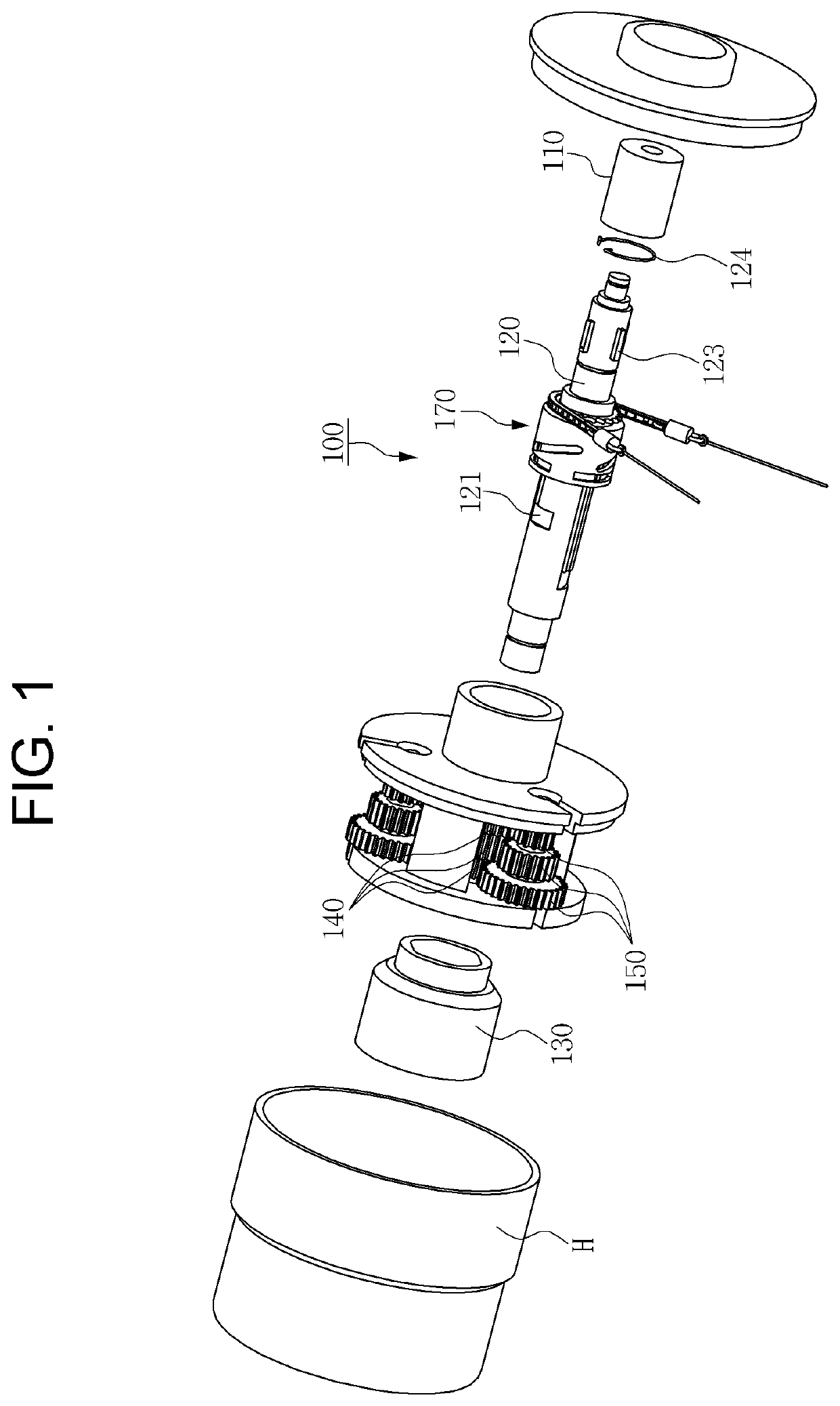 Multi-speed transmission for motor