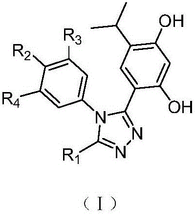 3,4-diphenyl-4H-1,2,4-triazole derivative as well as preparation method and application thereof