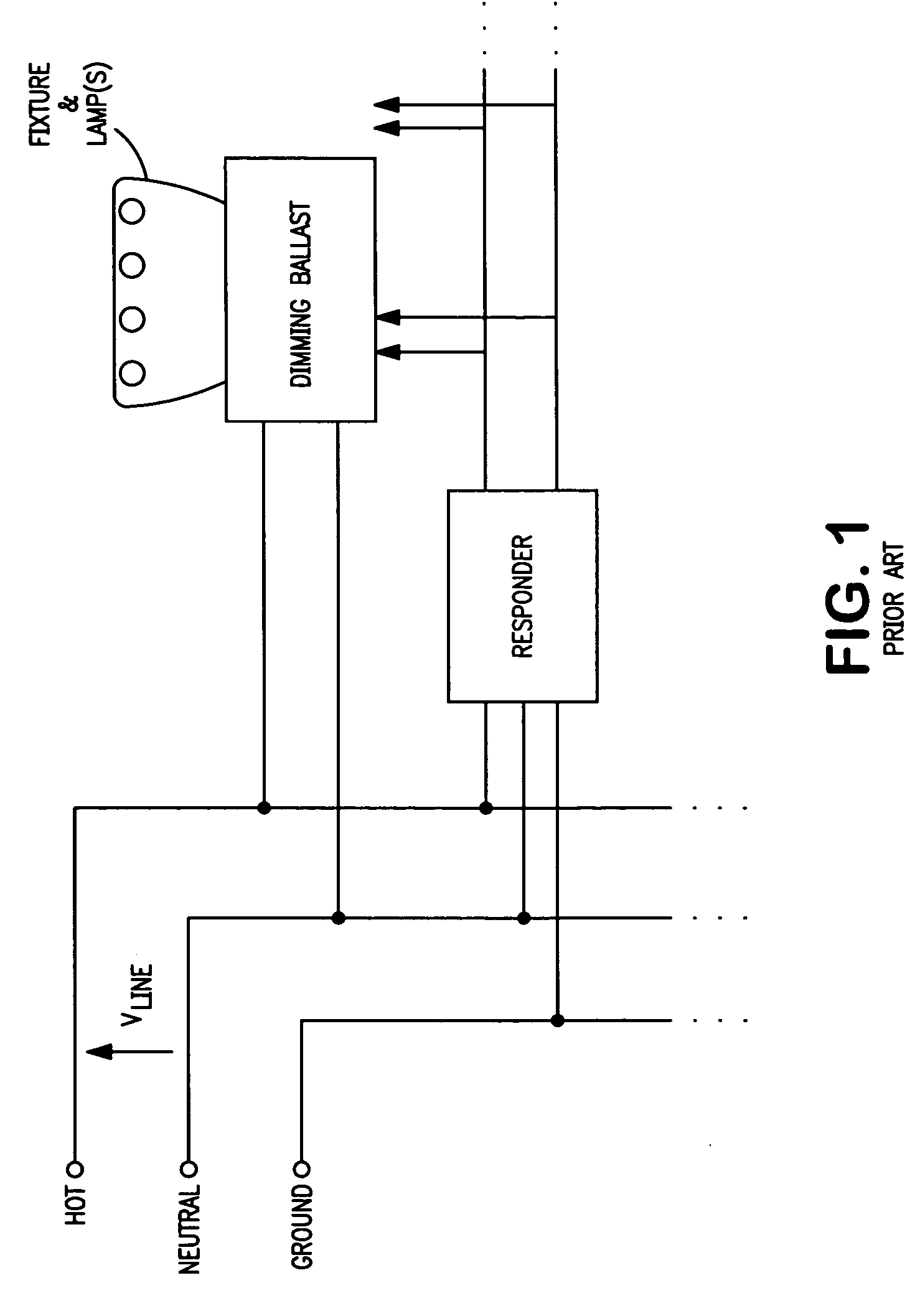 Arrangement and method for providing power line communication from an AC power source to a circuit for powering a load, and electronic ballasts therefor