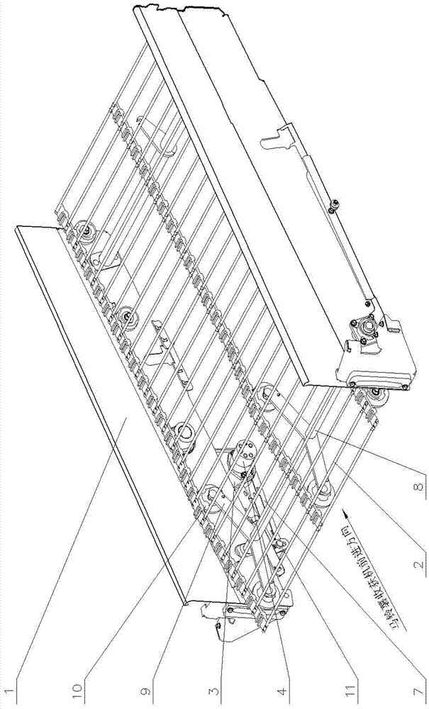 Potato and soil separation regulating device for potato lifter