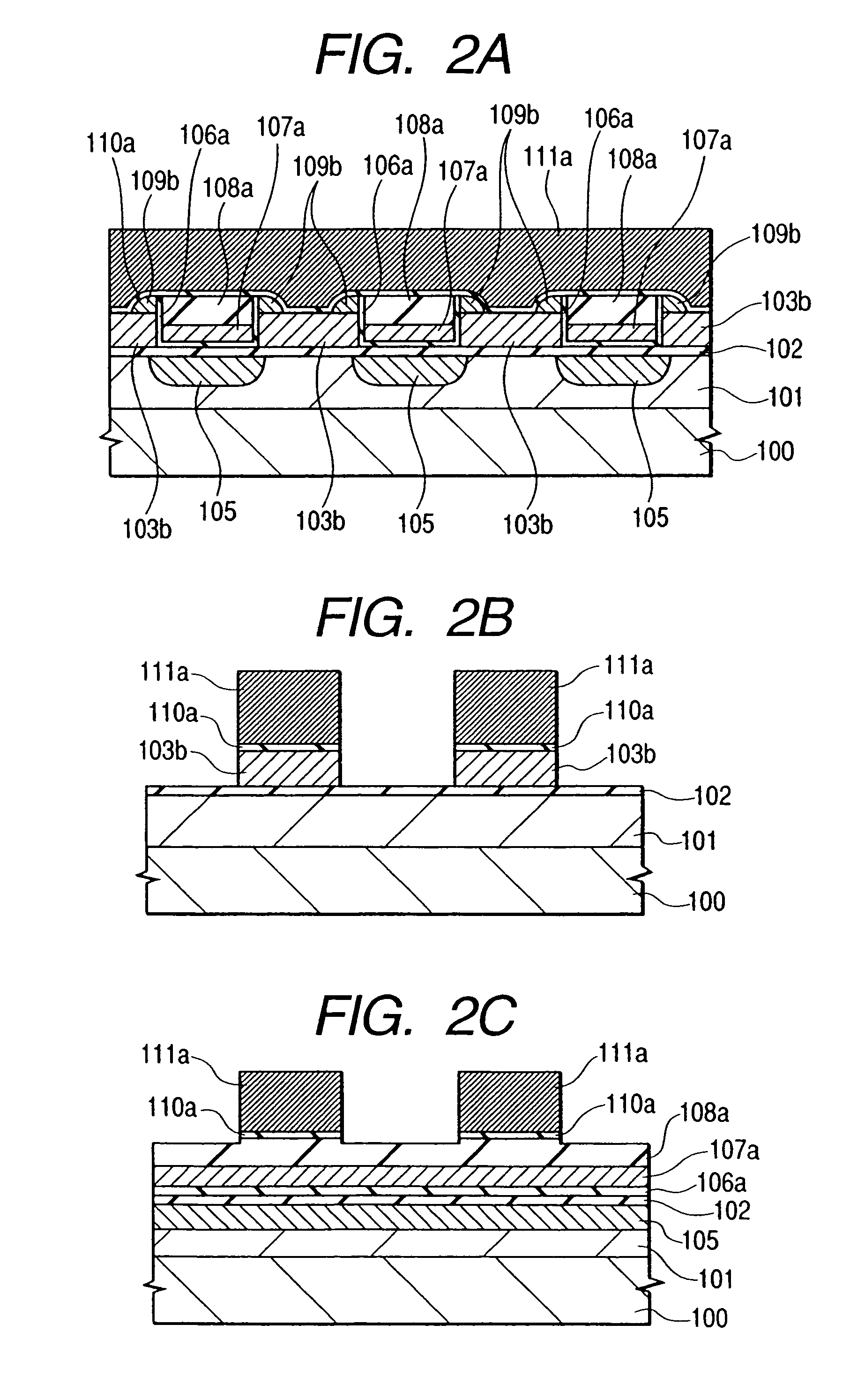 Semiconductor integrated circuit device including first, second and third gates