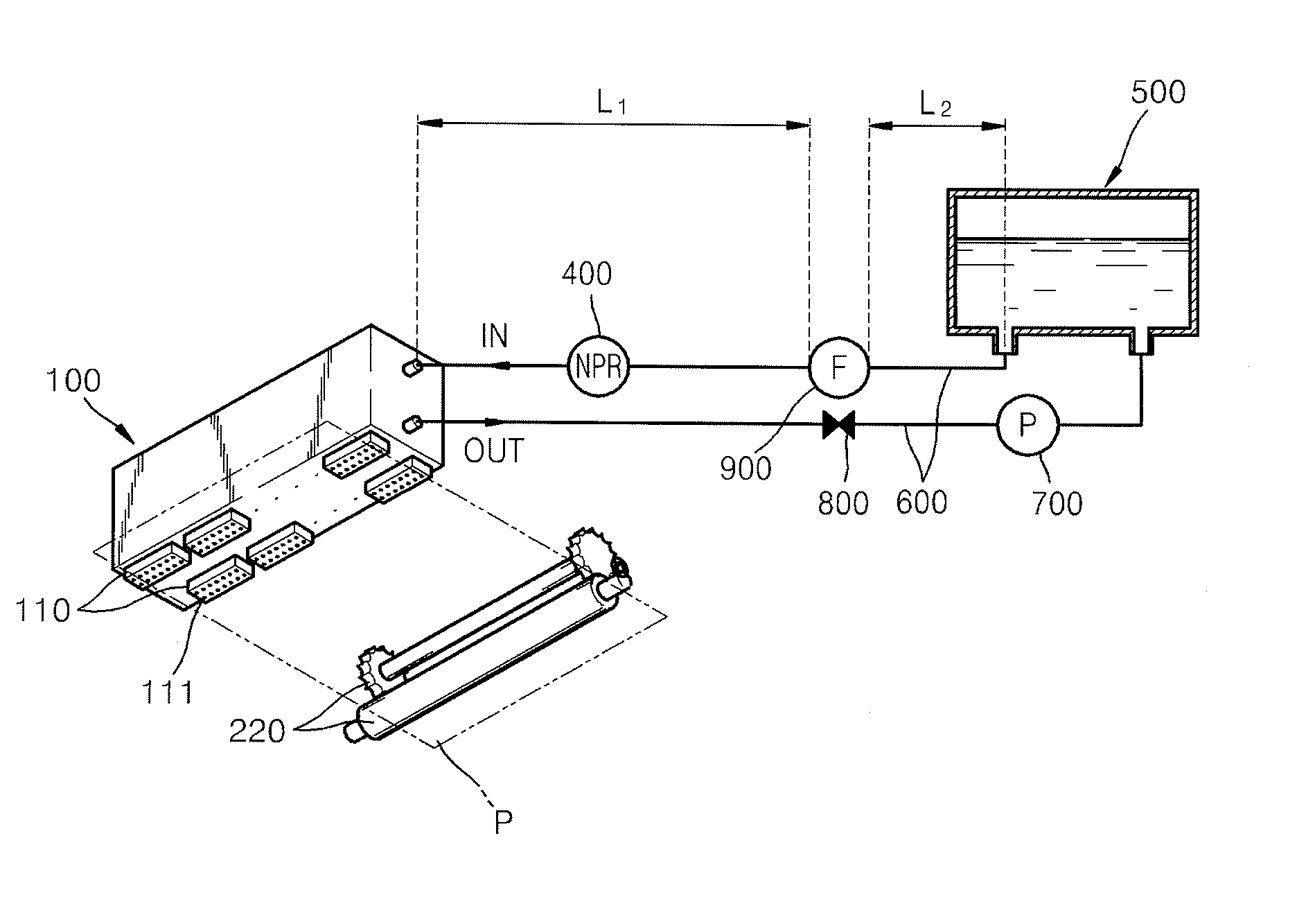 Bubble removing apparatus for inkjet printer and method of removing air bubbles using the same