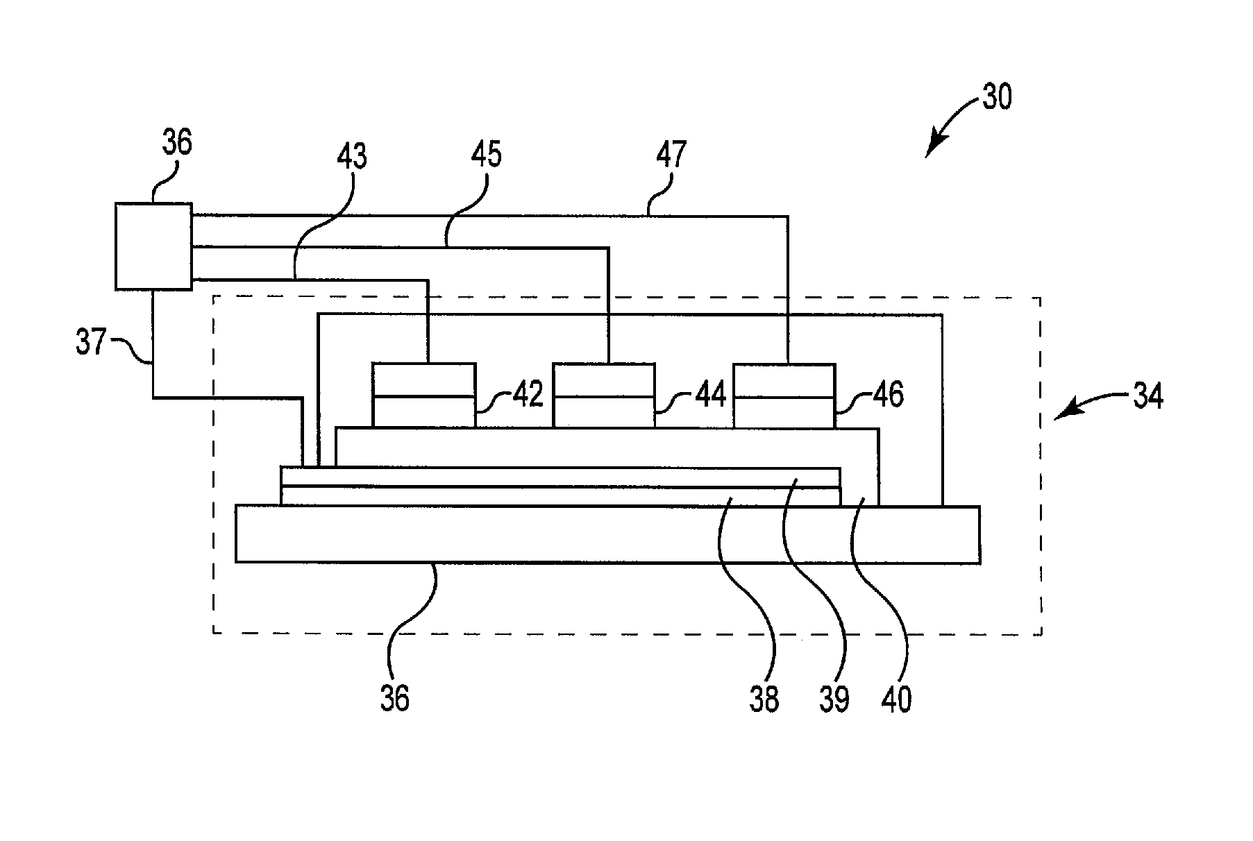 Multi-cell thin film microbattery array