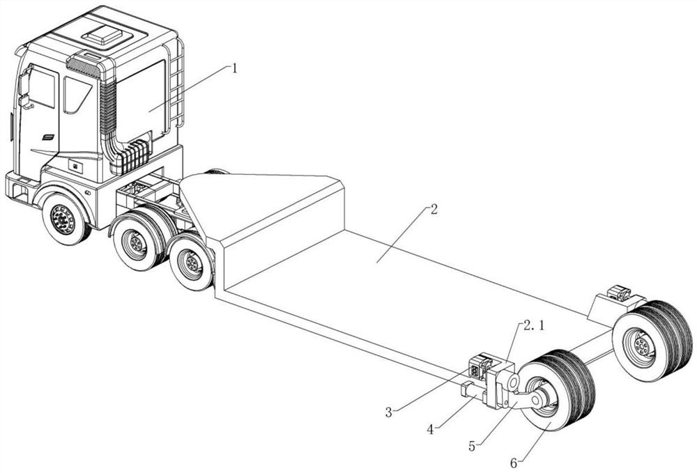 Special trailer for engineering machinery