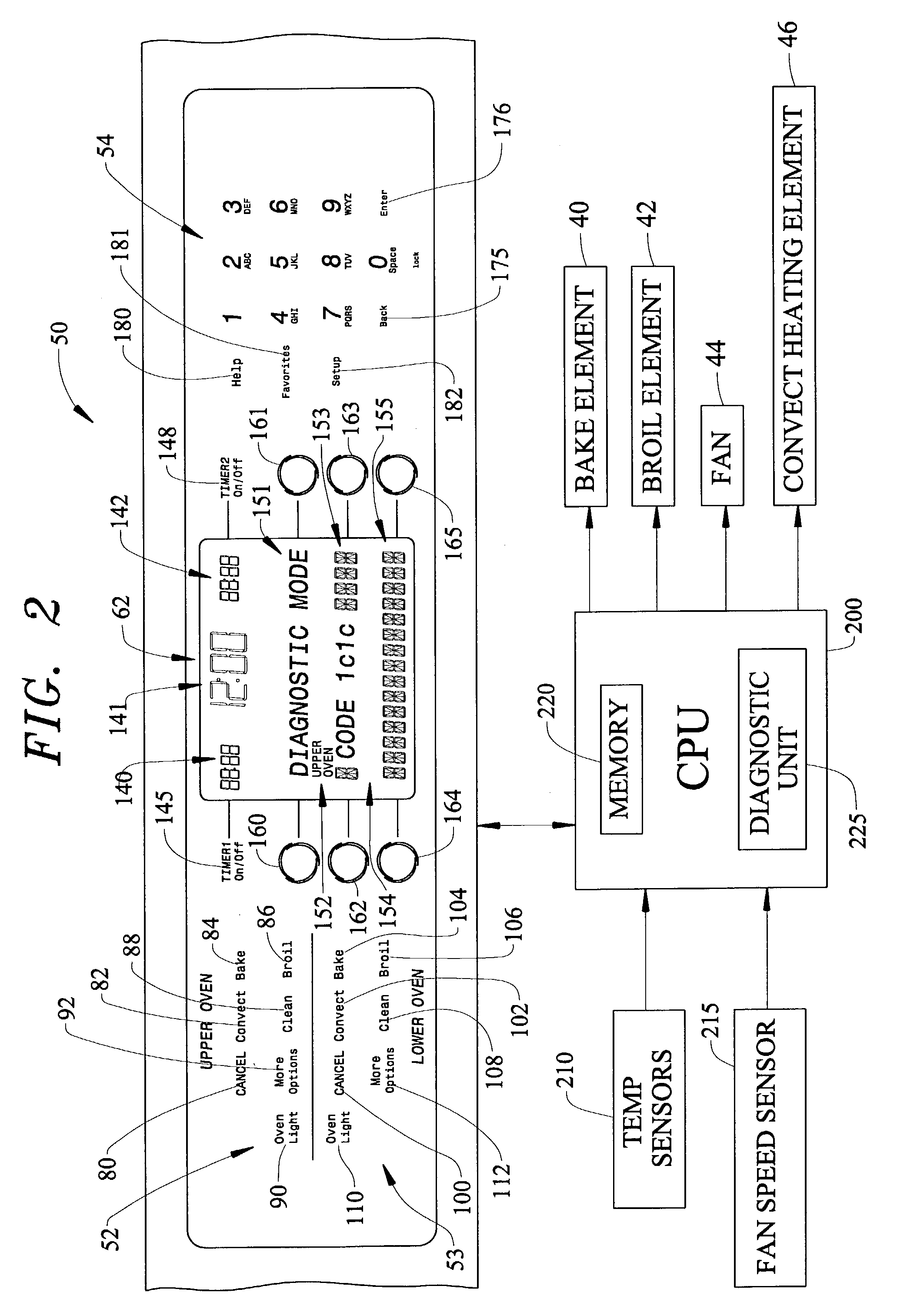 Diagnostic system for an appliance