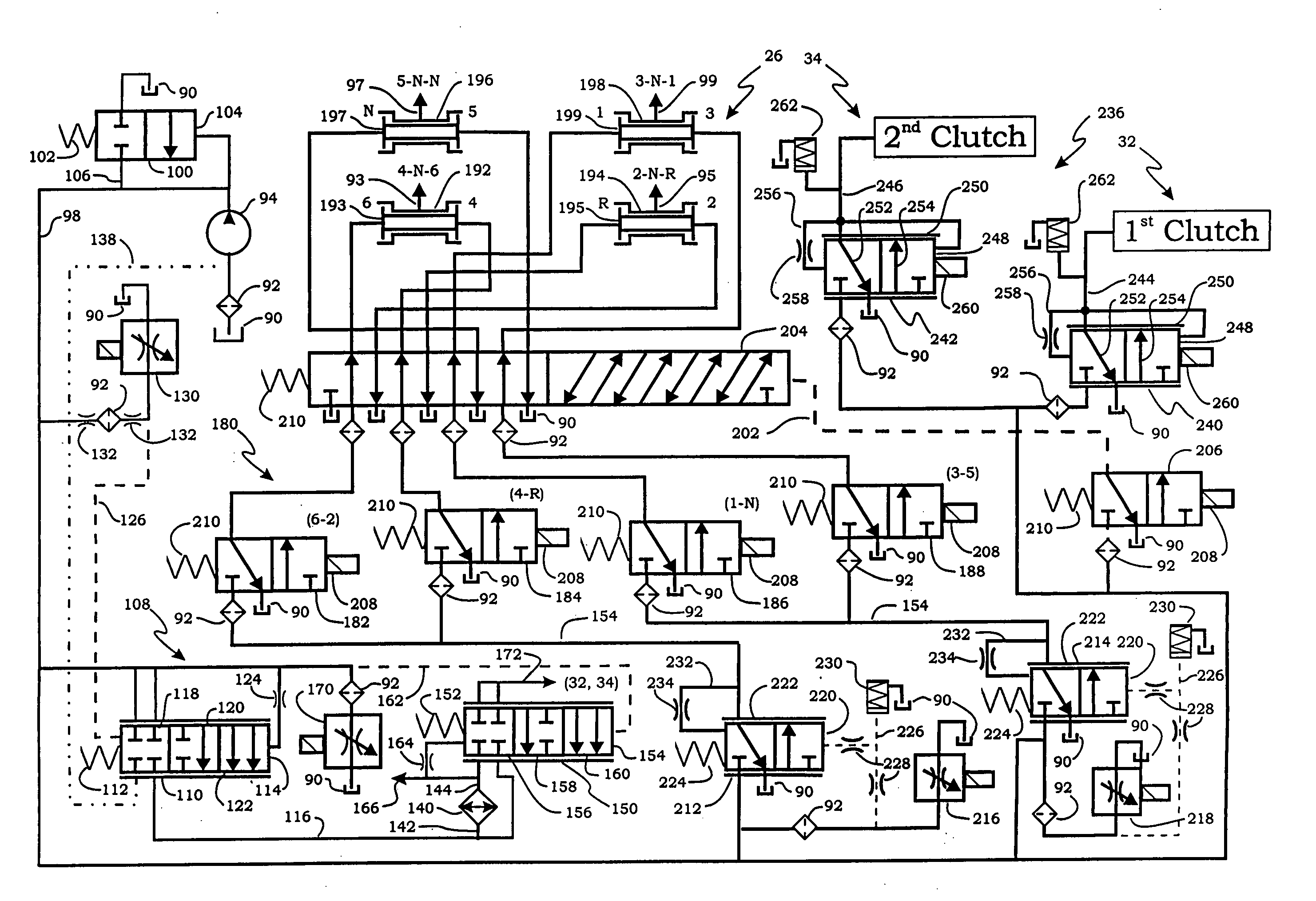 Integrated control module for use in a dual clutch transmission having integrated shift actuator position sensors