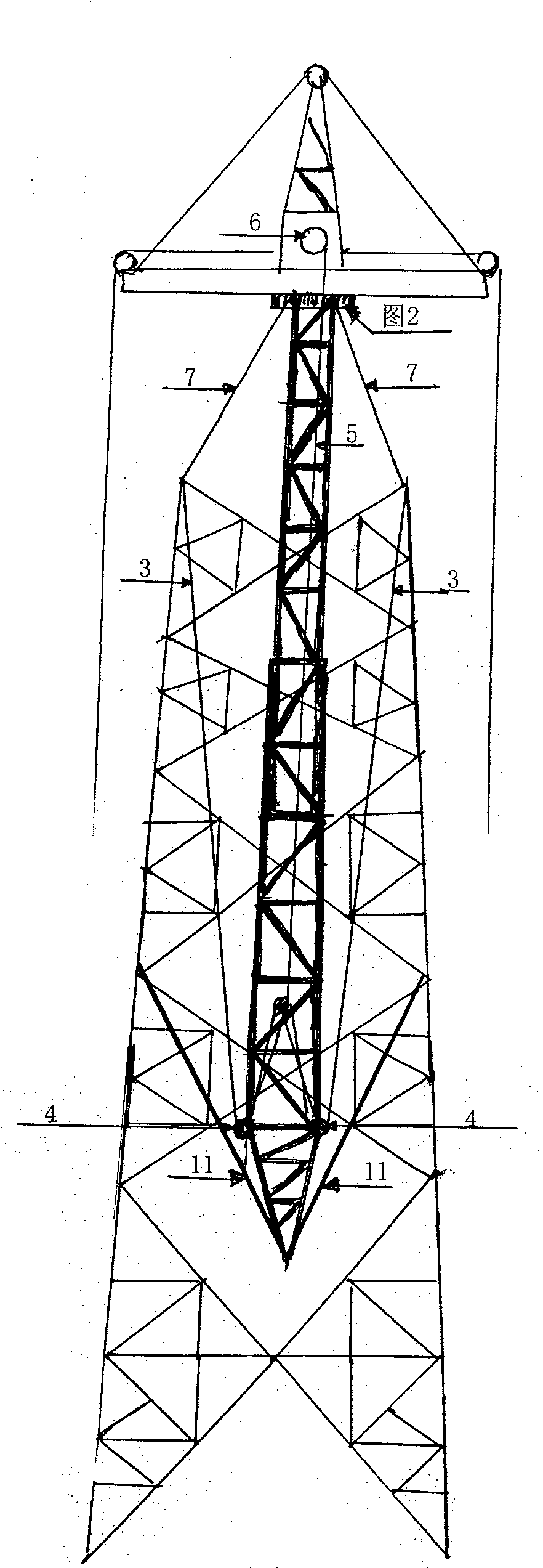 Telescopic series derrick balance lifting system