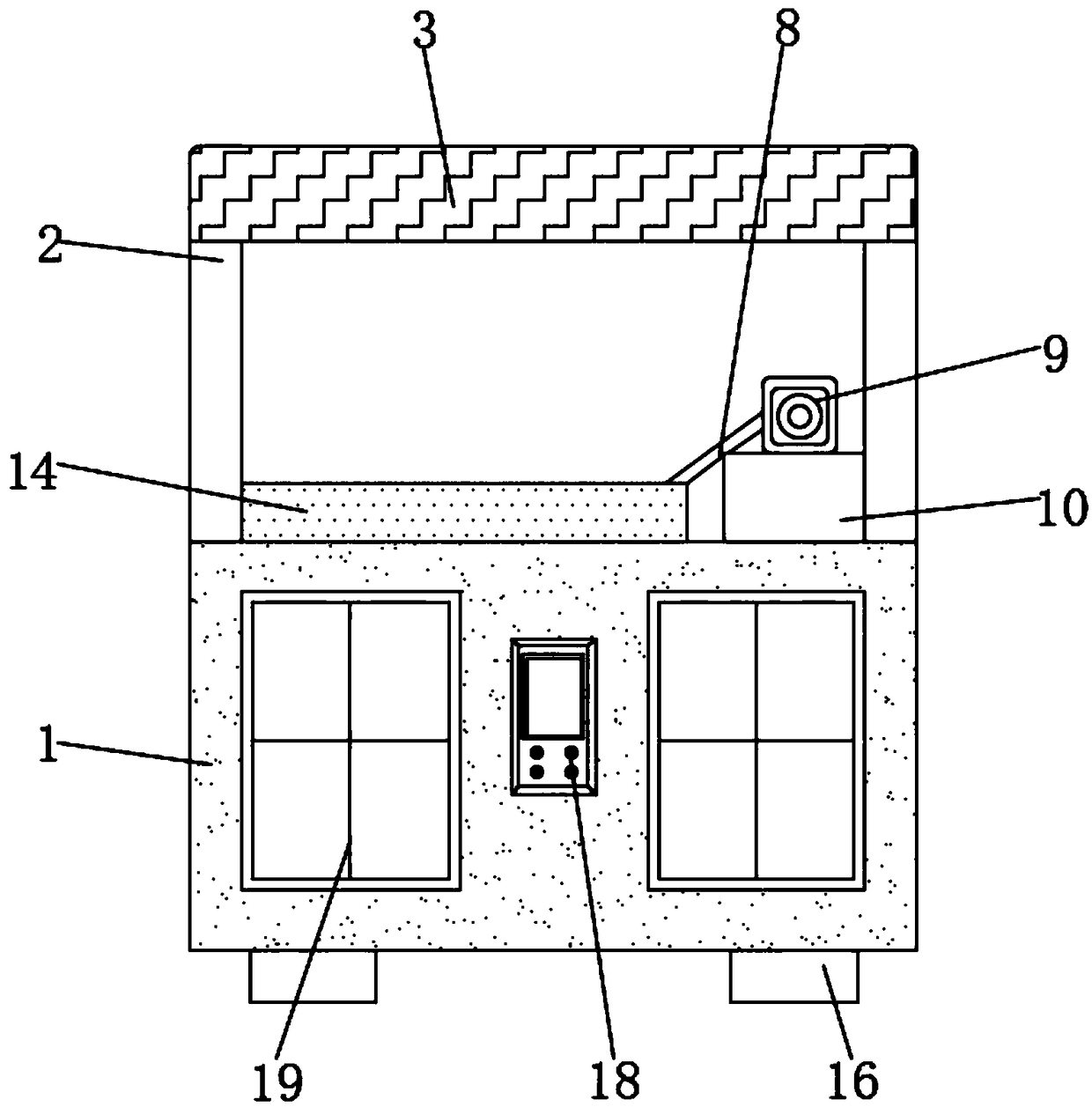 Warp knitted fabric sizing device