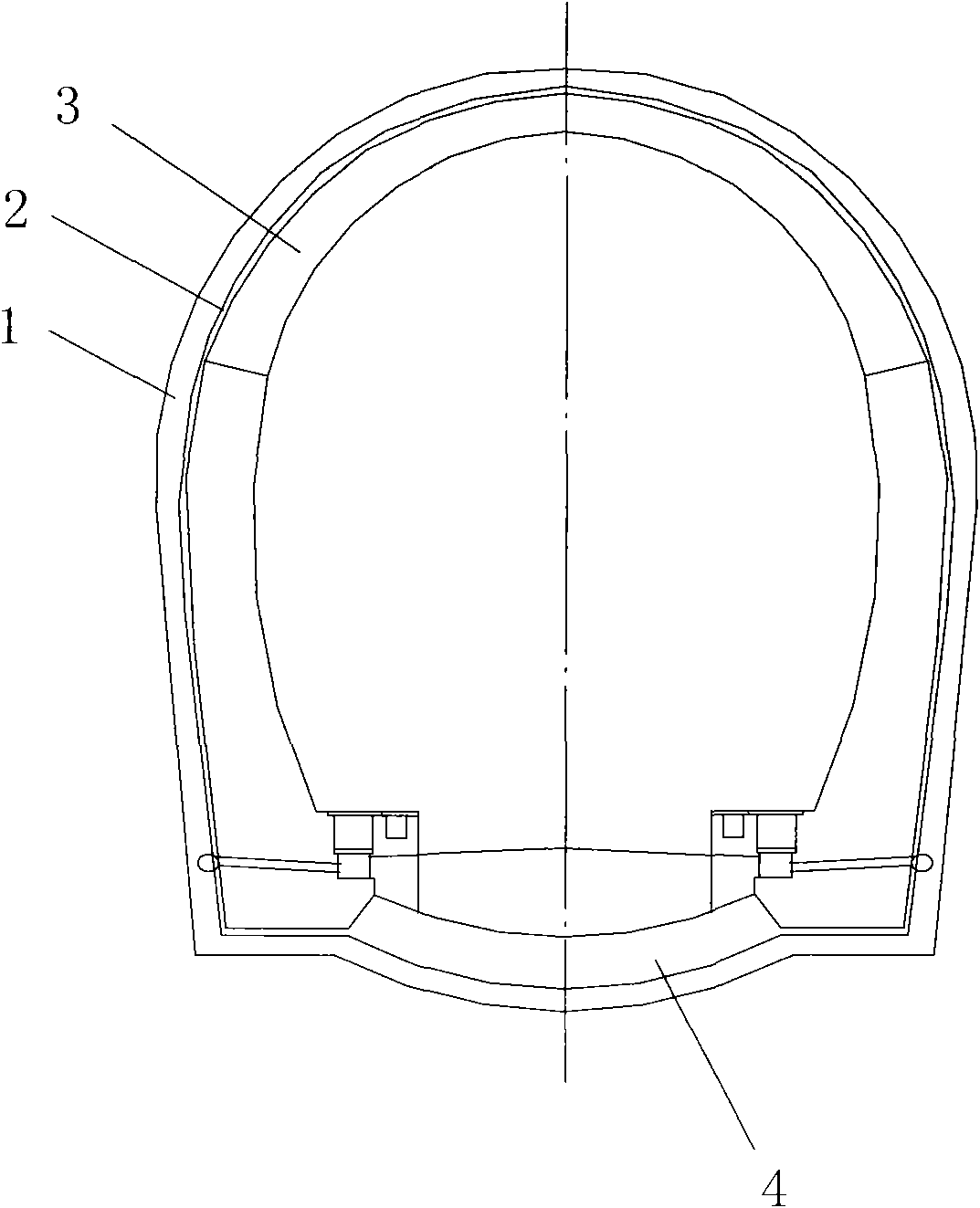 Construction method of rigid primary support of mould-building concrete of plateau permafrost tunnel