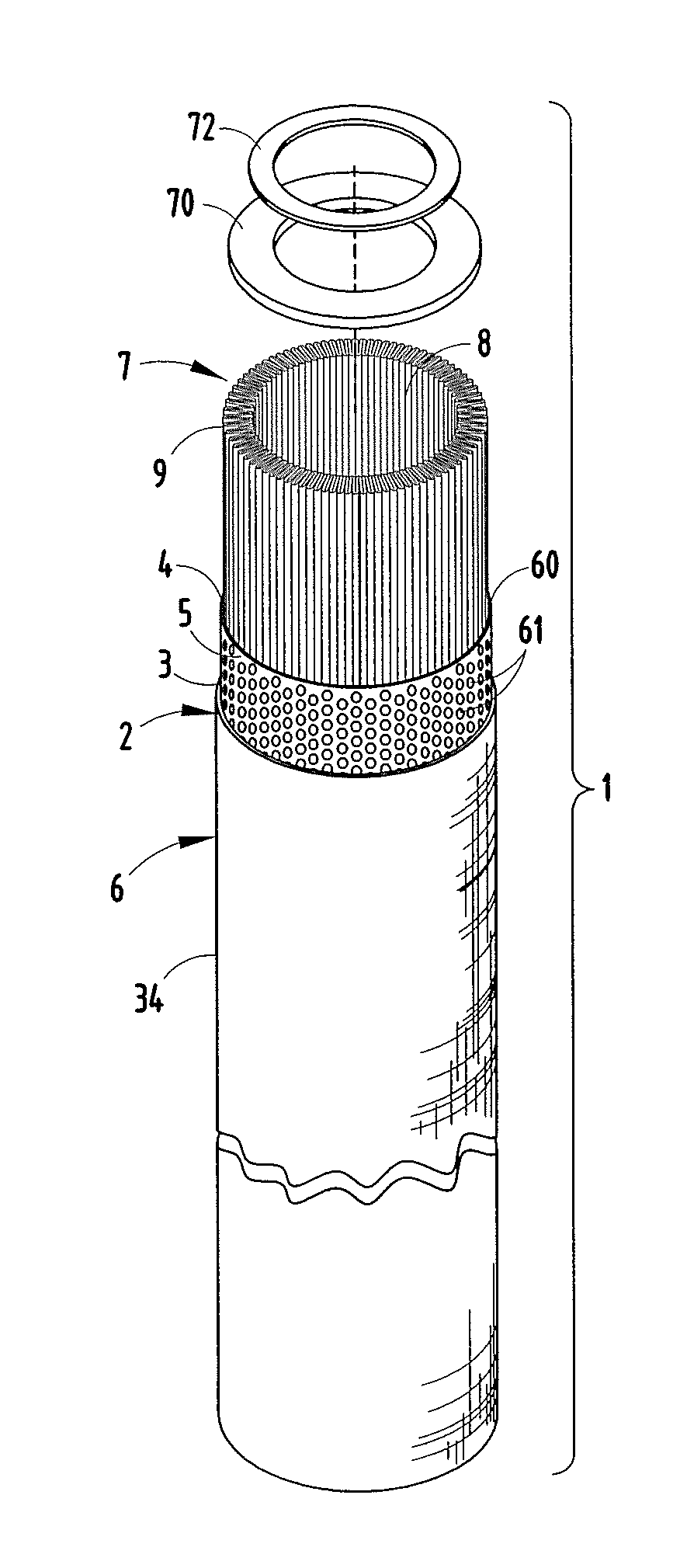 Pleated single phase filter coalescer element and method