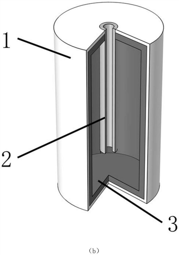 Damping layer modified underwater sound absorption inner insertion pipe type Helmholtz resonance cavity structure