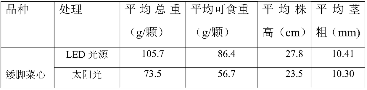 Vegetable plantation method and LED light source