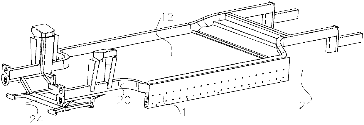 Battery fixing structure, electric vehicle chassis and electric vehicle