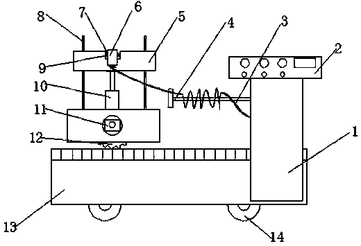 Electrostatic powder spraying machine with automatic spraying function