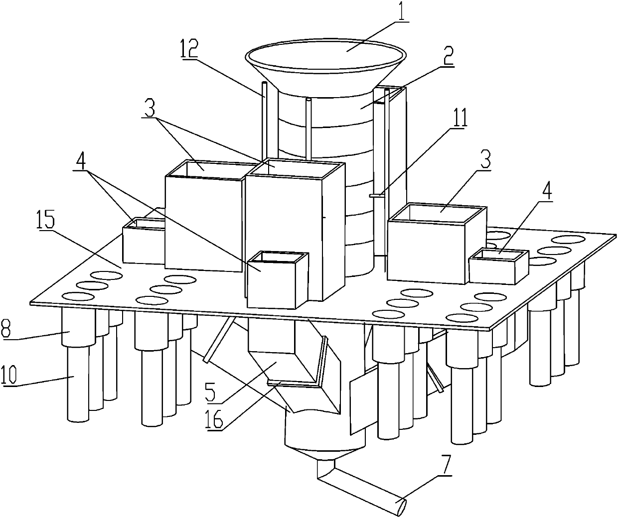 Construction method of water island reef blowing filling construction sand filling machine