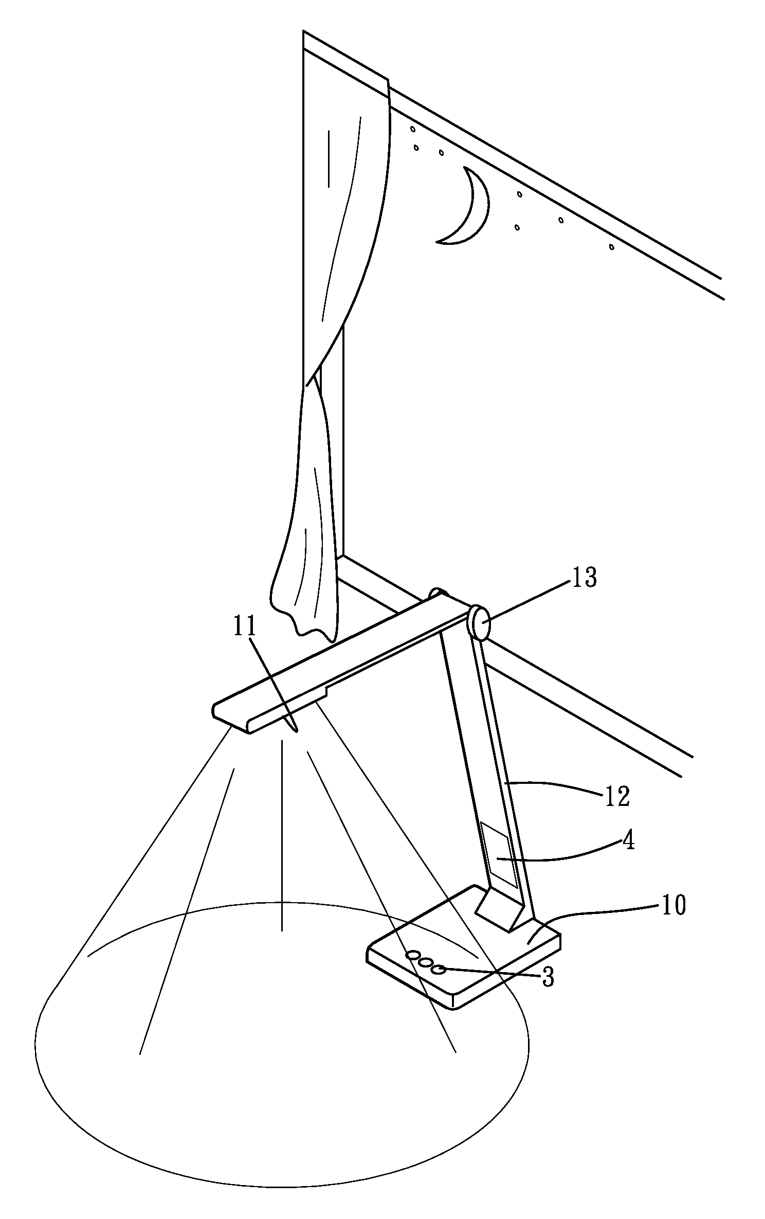 Table lamp for protecting eyes