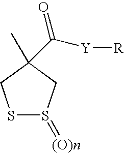 Depigmenting keratin materials utilizing dithiolane compounds