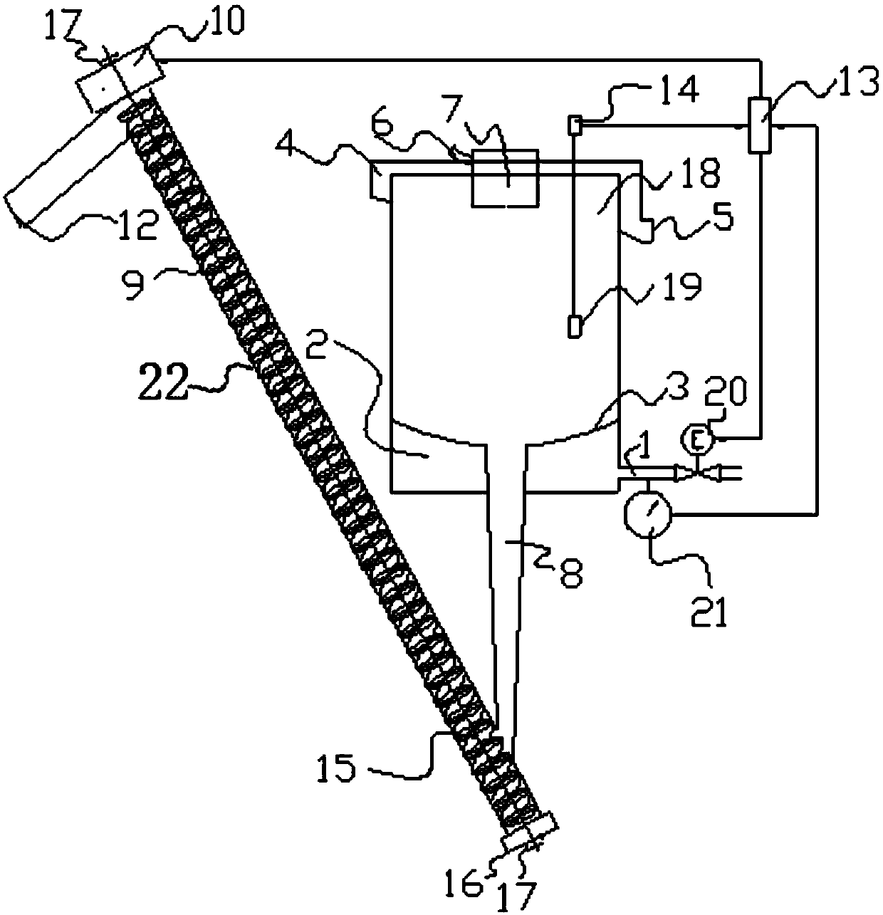 A continuous and stable discharge device and method for heavy products of a coarse coal slime separator