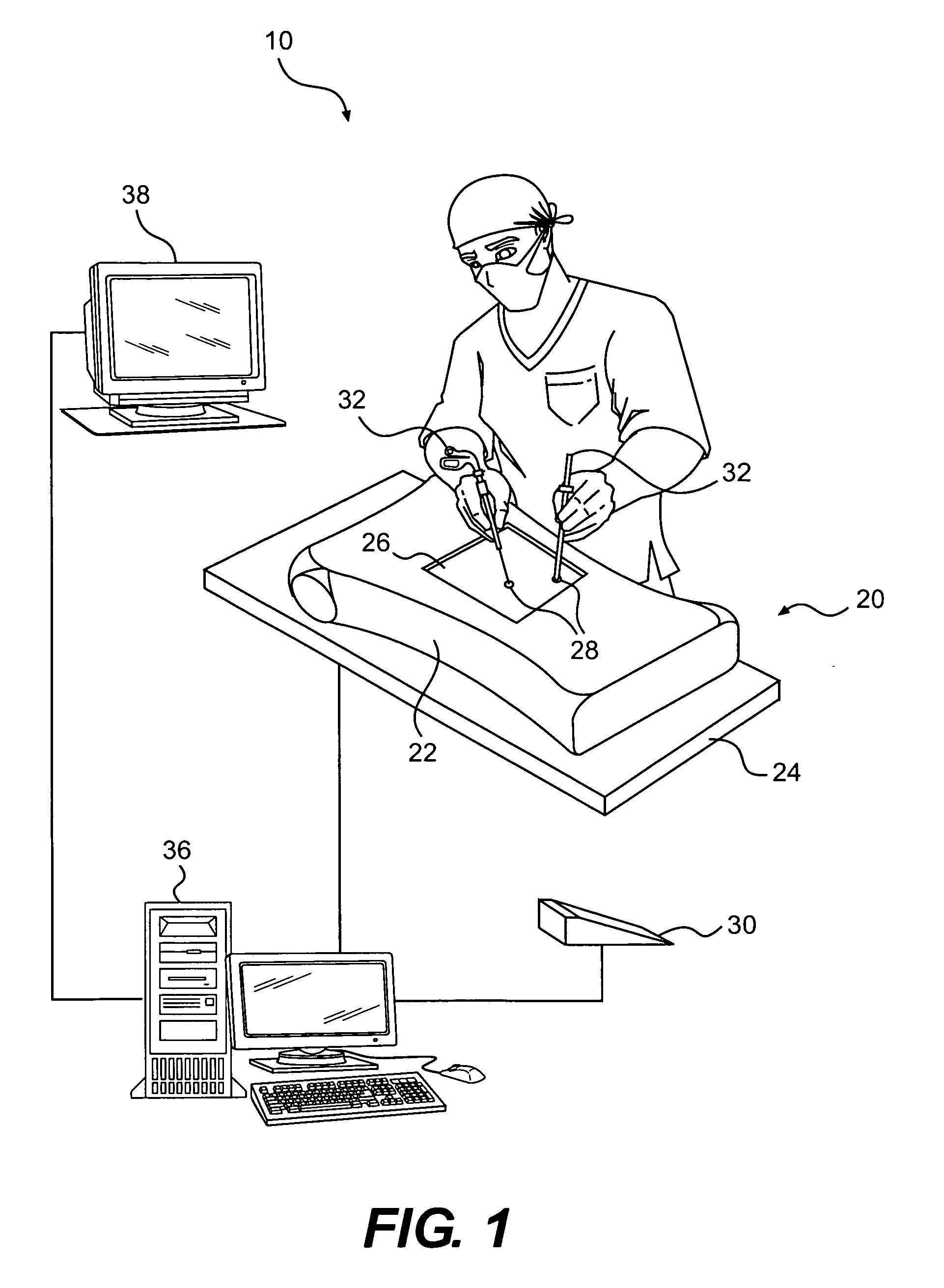 Surgical training simulator having multiple tracking systems