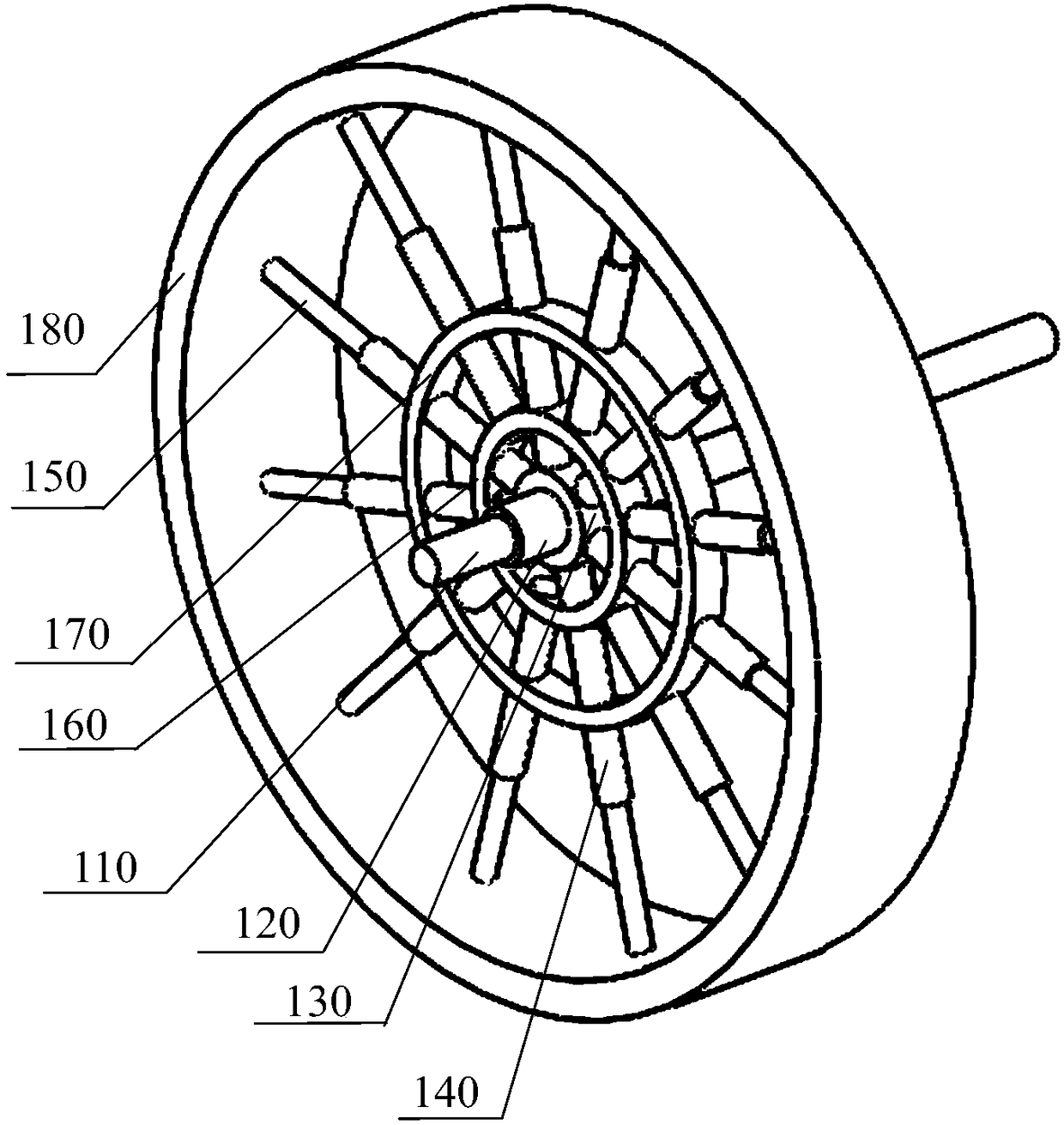 Staggered spoke type stretchable tool for friction stir welding and adjusting method of tool