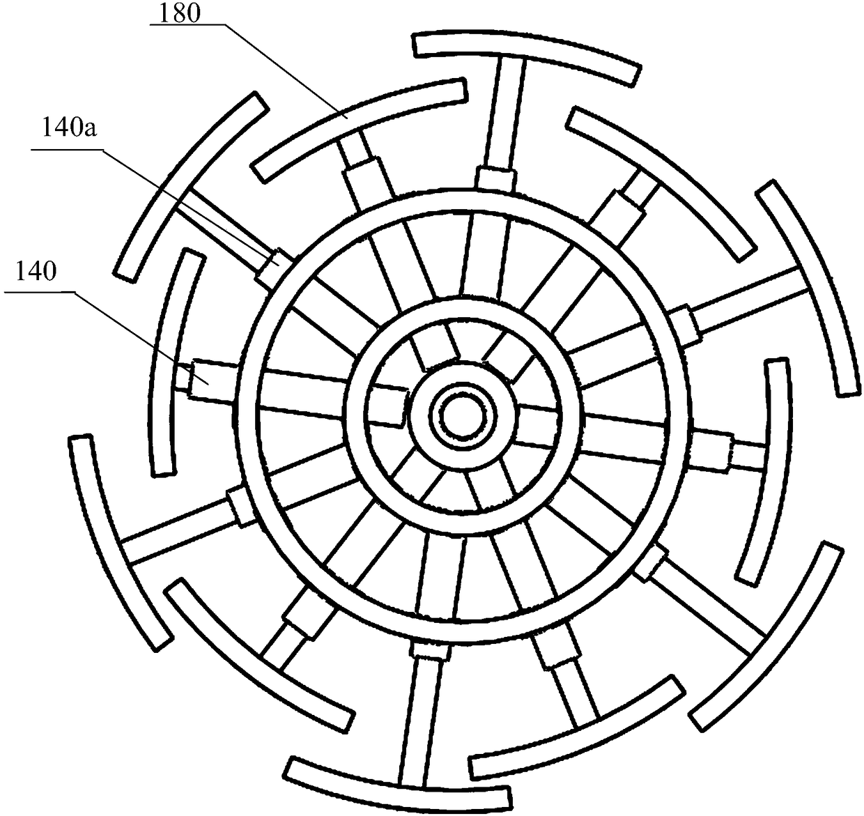 Staggered spoke type stretchable tool for friction stir welding and adjusting method of tool