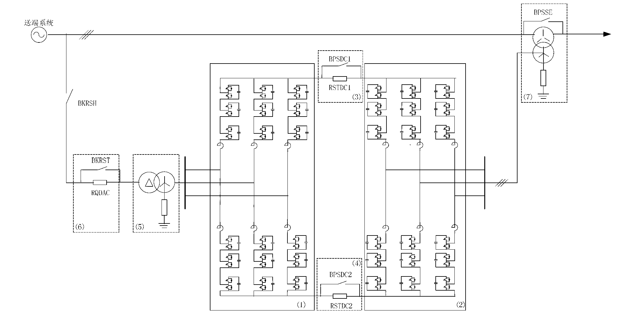 Unified power flow controller adopting modular structure and starting method for unified power flow controller