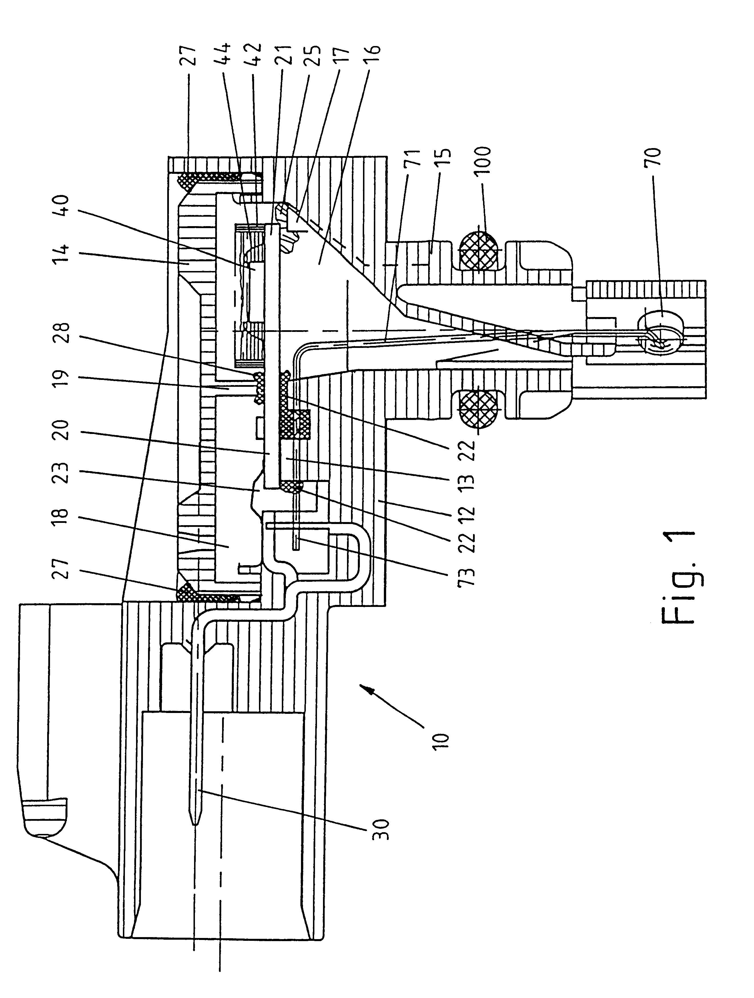 Apparatus for detecting the pressure and temperature in the intake tube of an internal combustion engine, and method for producing it