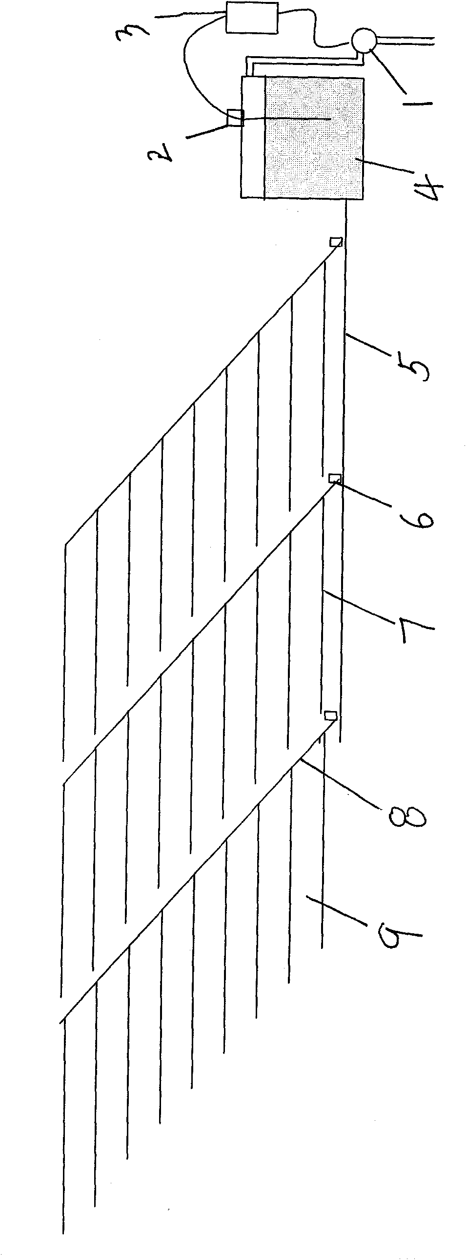 Automatic water feeder for moistening and irrigating rice