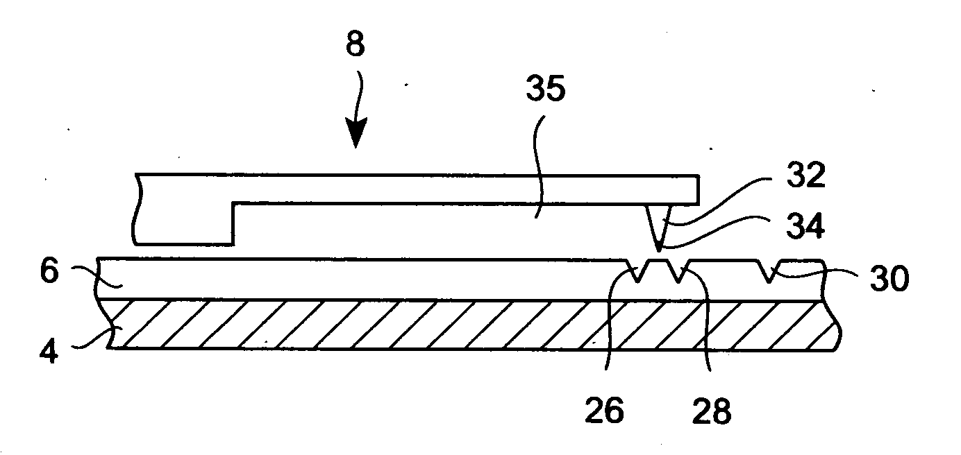 Probe for scanning over a substrate and a data storage device