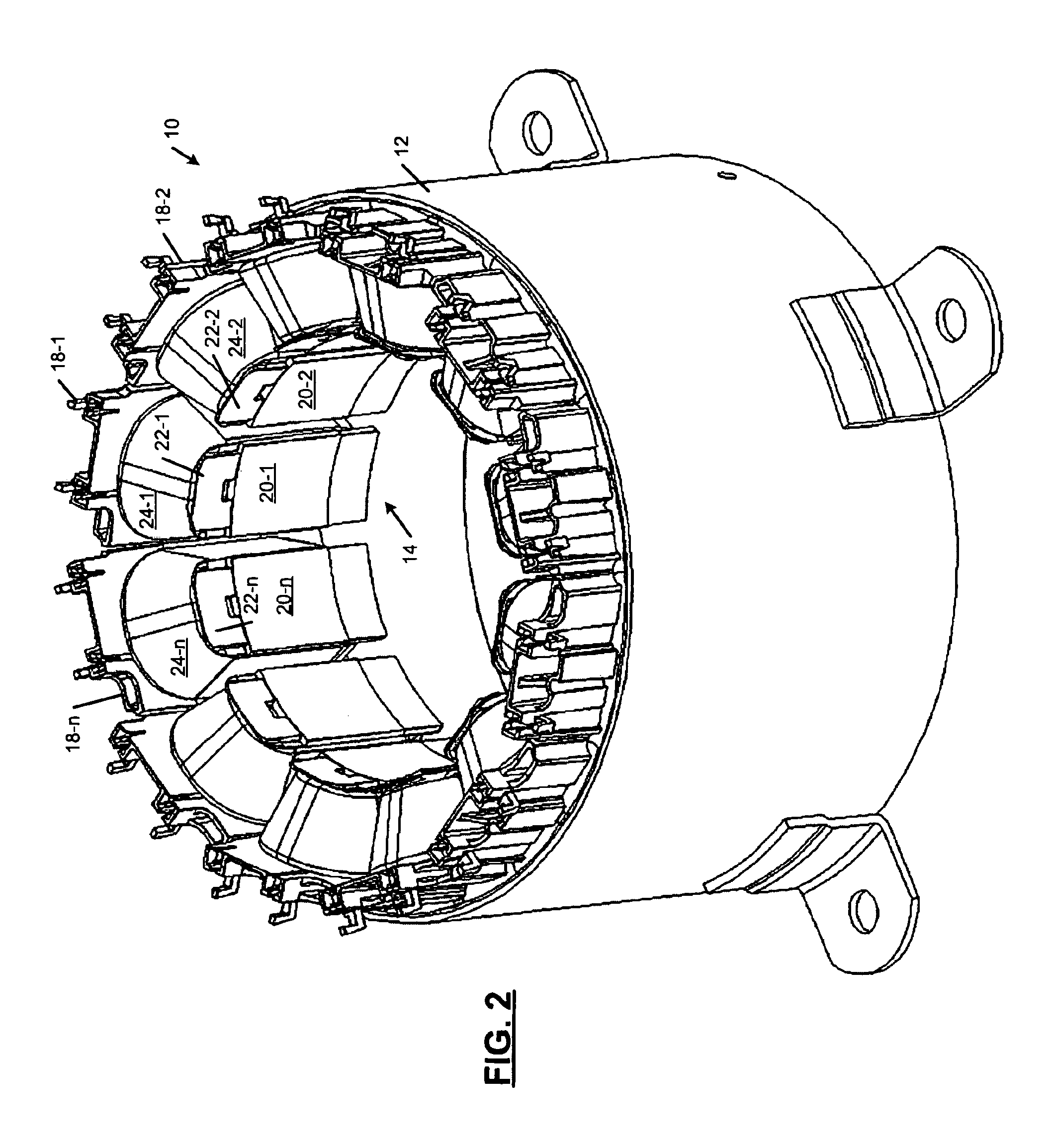 Interconnecting method for segmented stator electric machines