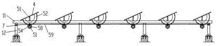 Biaxial flexible photovoltaic tracking bracket