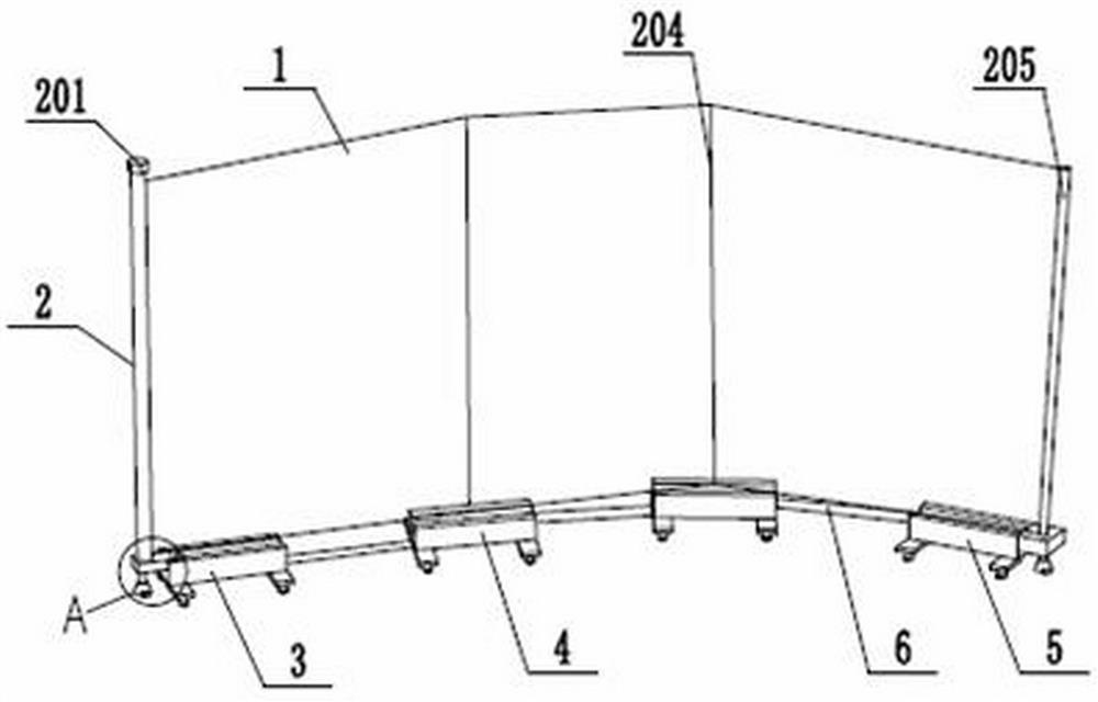 A kind of medical shielding curtain that is easy to move