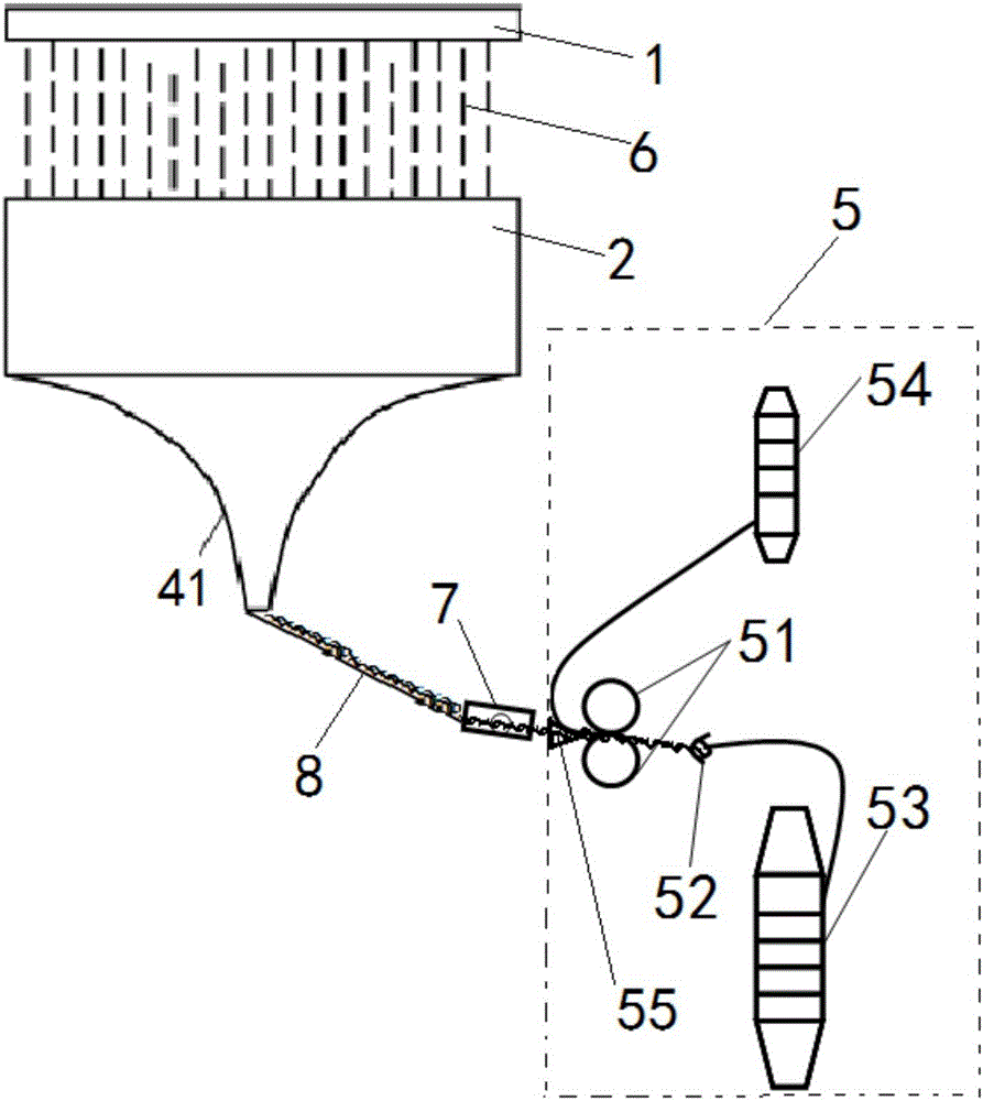 Apparatus and method for ring spinning via melt-blown of superfine fibers