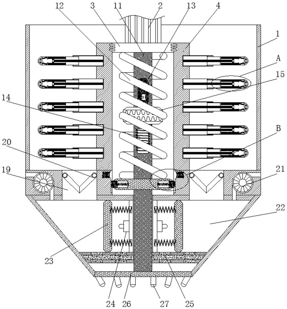 Coating spray head with more uniform in spraying and more sufficient in mixing functions