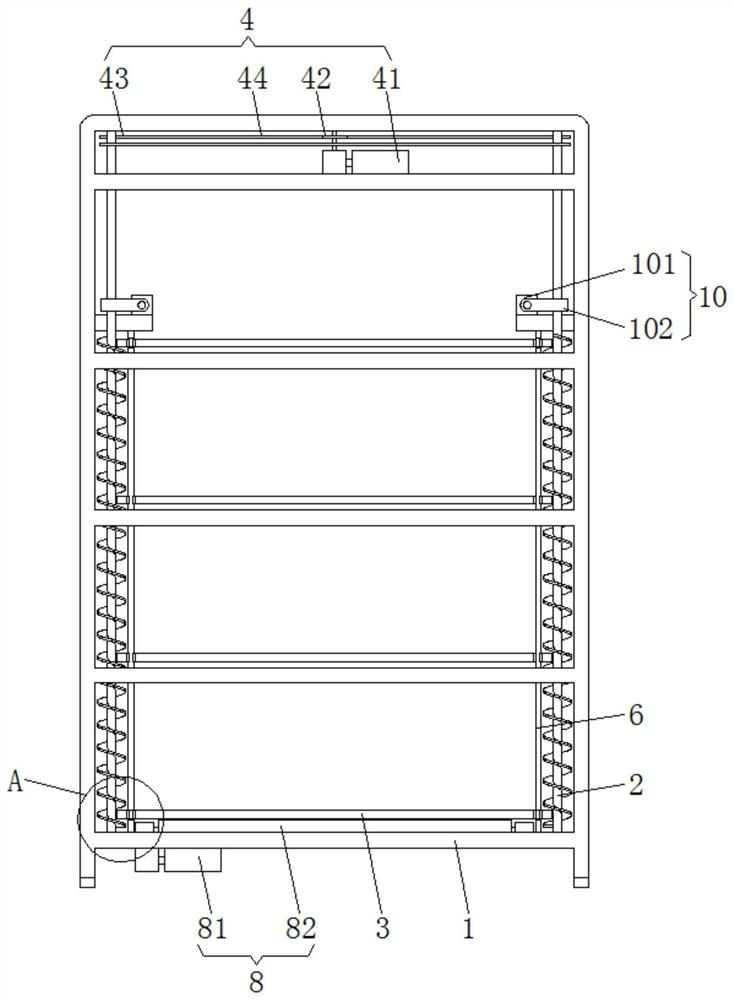 A high-efficiency shelf in a cosmetic modern warehouse