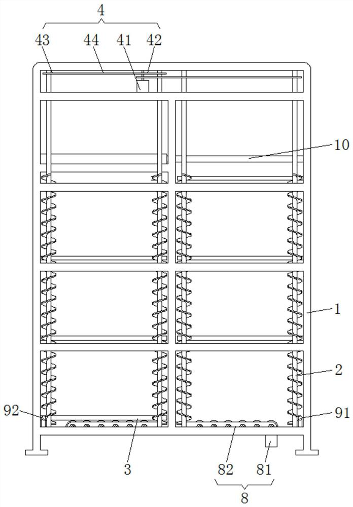 A high-efficiency shelf in a cosmetic modern warehouse