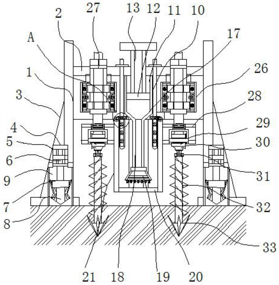 A soil remediation device with the function of turning soil for irrigation