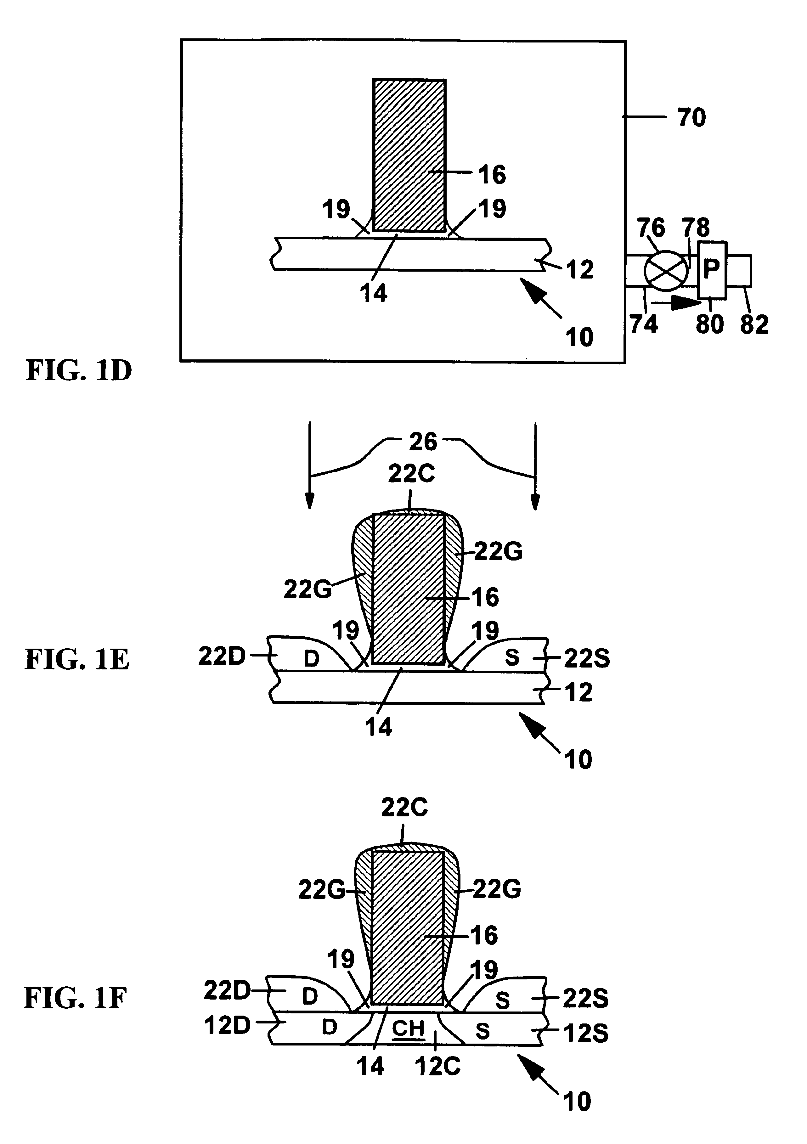 MOSFET device with in-situ doped, raised source and drain structures