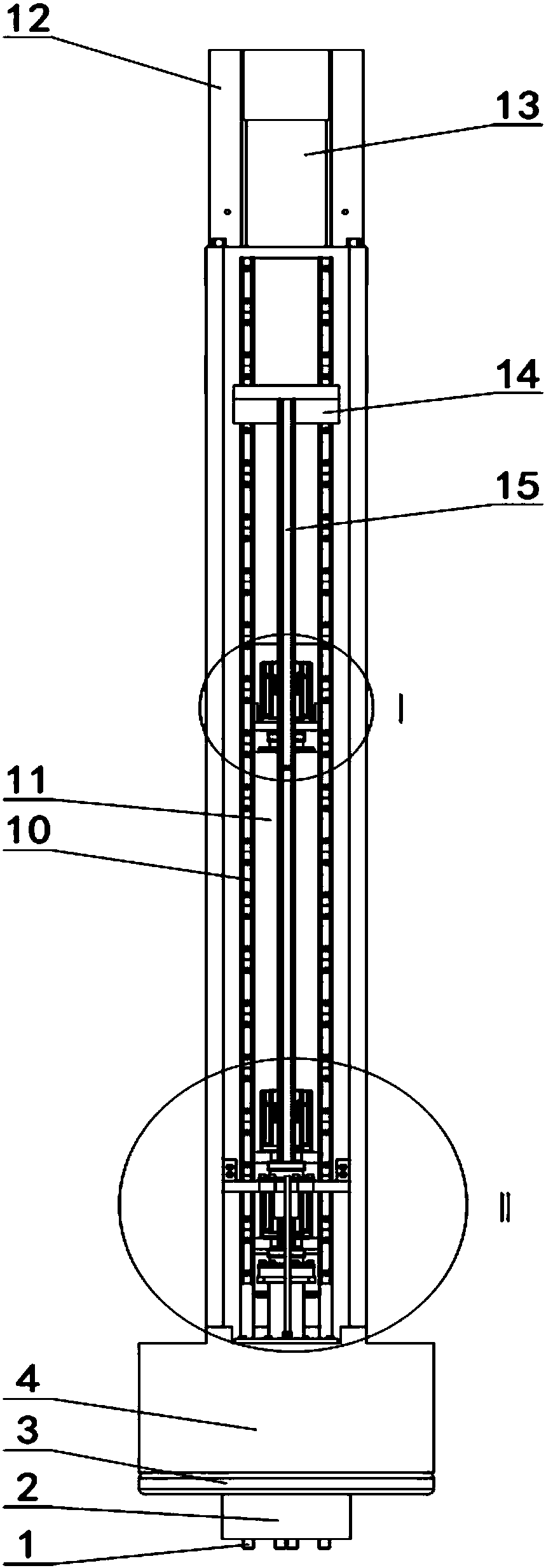 An integrated device for charging and compacting cylindrical cavity, vacuuming, screwing and sealing