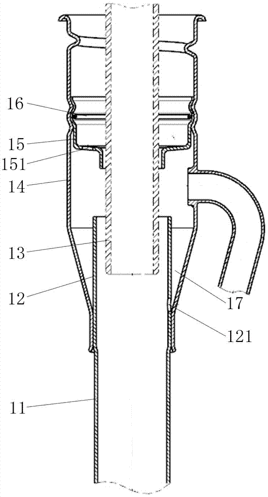 Vehicle oil filling pipe