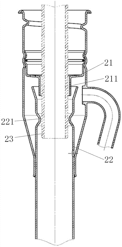 Vehicle oil filling pipe