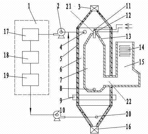 Sleeve type shaft kiln with power generation device