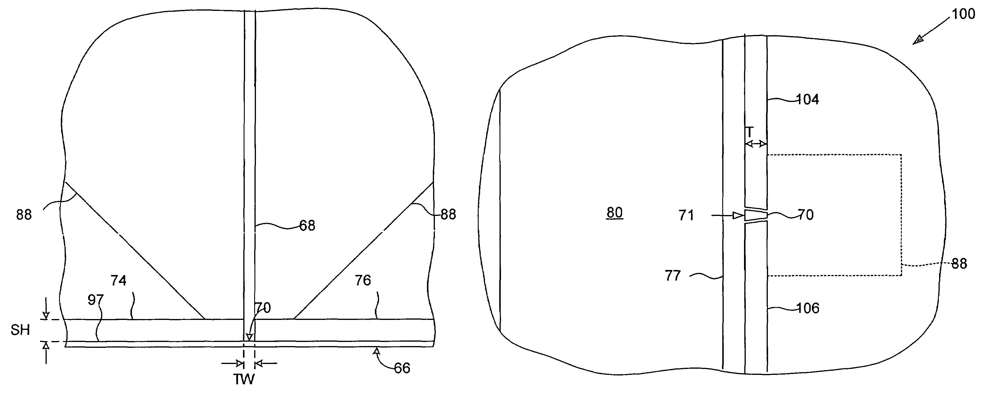 Magnetic head for perpendicular recording with hard bias structure for write pole tip