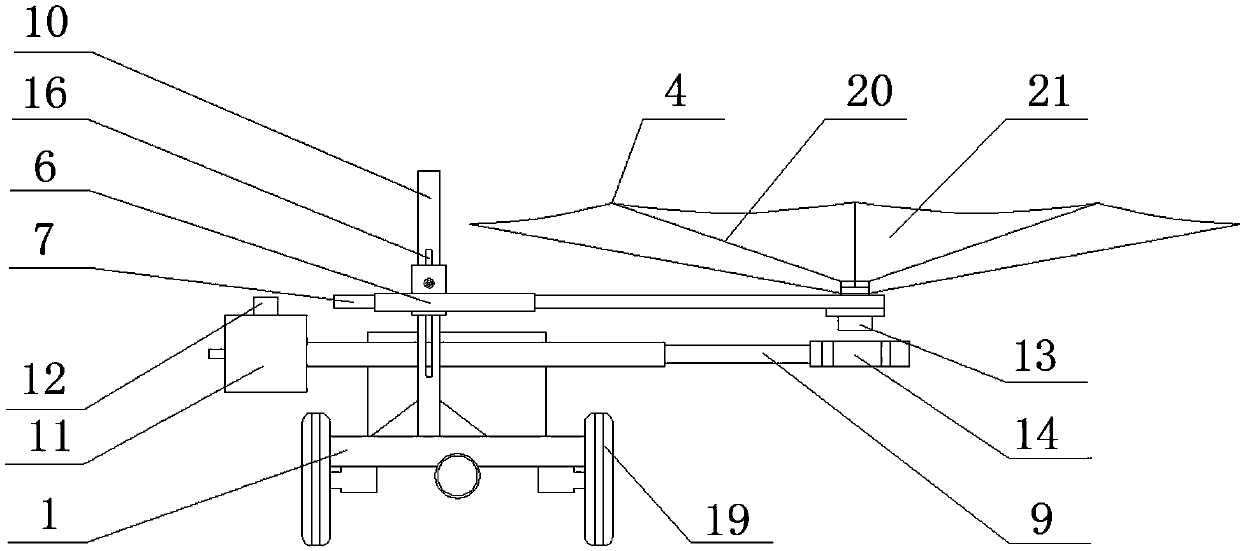 Inverted umbrella type forest fruit vibration harvesting mechanism